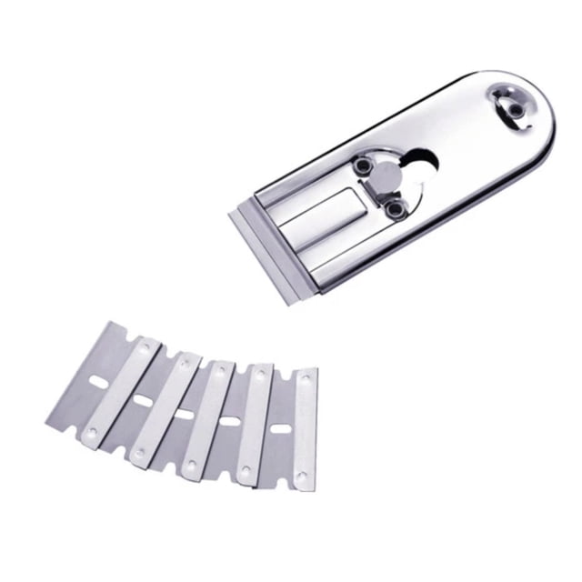 XIANXIAN Razor Blade Scraper Tool Set with Blade, Glass Cooktop Stove Scraper with 5PCS Stainless Steel Blades for Glass Clean,Paint,Old Label,Decal Sticker,Adhesive Remover