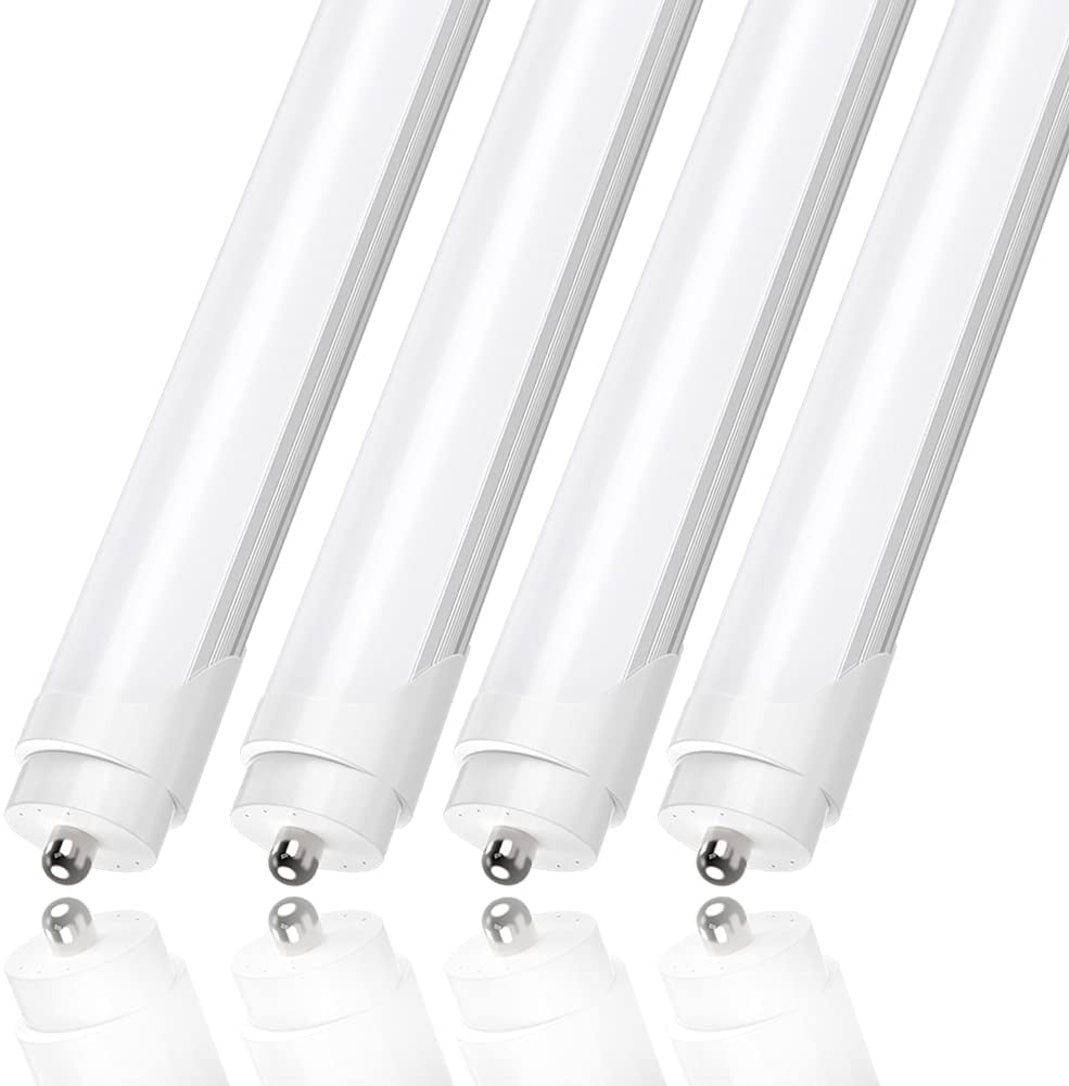 Details about   T8 LED Shop Light Fixture 8FT Single Pin Tube Bulbs FA8 6000K 72W 7500LM 16 Pack 