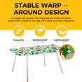 thumbnail image 4 of Pink St. Patrick's Day Table Cloths for 8 Foot Rectangle Tables, Green Shamrock Leaves Blue Cloud Patio Waterproof Elastic Fitted Tablecloths, Washable Rectangular Table Cover for Camping, 4 of 8