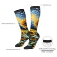 thumbnail image 6 of Fotbe Starry Sky Sunflower print Women's Men's Novelty Crew Socks Cotton Socks Knee High Socks for Walking,Running,Nurses,Pregnancy, 6 of 8