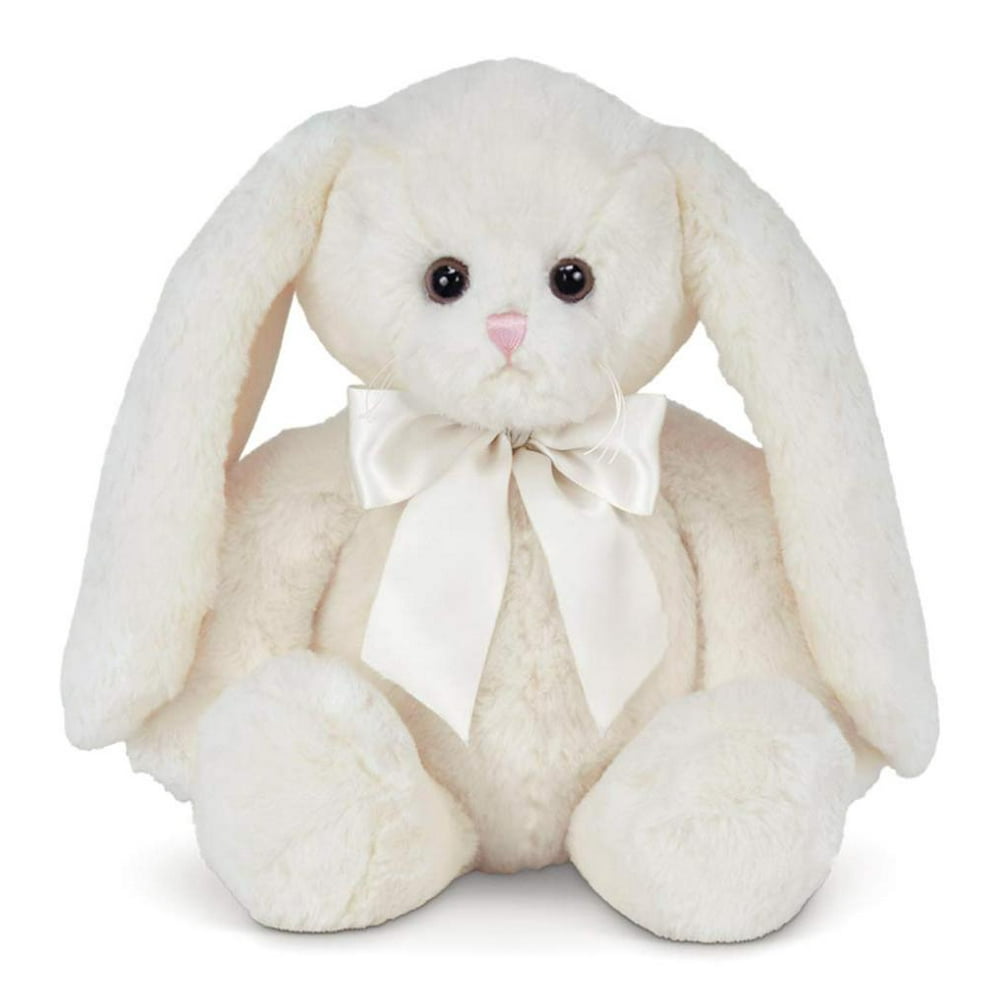 Bearington Hops White Plush Stuffed Animal Easter Bunny Rabbit, 14 inches, HOPS THE BUNNY