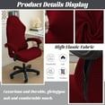 thumbnail image 2 of LKJYER Office Chair Cover with Armrest Covers, Gaming Computer Office Chair Seat Cover Slipcovers Stretchable Removable Universal Ergonomic Rotating Armchair Covers Thick High Back Office Seat Cover, 2 of 7