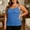 Blue, variant on Plus Size Camisole Tops for Women Built in Bra Tank Tops Adjustable Spaghetti Strap Camis Loose Fitted Pleated Tunic Top Blouses