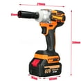 thumbnail image 5 of LELINTA Brushless High Torque 68V 6000mAh Cordless 380Nm Cordless Motor Electric Impact Wrench Brushless 2 Battery, 5 of 8