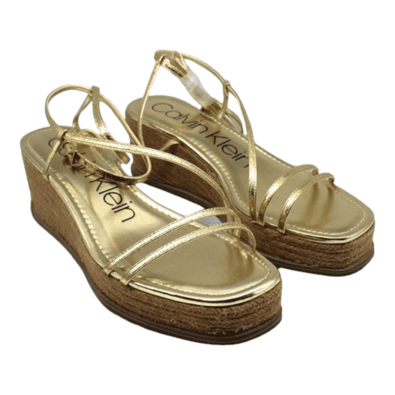 Calvin Klein Neve Espadrille Platform Wedge Sandal - Elevate Your Style with Chic Comfort