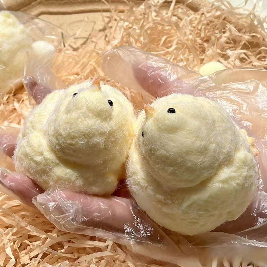 Handmade Chick Taba Squishy Toys Ultra Soft Squishy Fidget Toys Silicone Squeeze Toys for Stress Relief (Chicken)