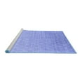 thumbnail image 2 of Ahgly Company Machine Washable Indoor Round Solid Blue Modern Area Rugs, 3' Round, 2 of 4