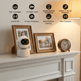 thumbnail image 3 of 2K Security Camera Indoor, 3MP WiFi Home Camera with 355° Pan 180° Tilt, Motion Detection & Human Alert, Color Night Vision, SD Card & Cloud Storage, Baby/Elder/Pet Monitor, White, 3 of 10