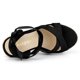 thumbnail image 4 of Alpargata De Mujer Con Cordones Sandalias Con Cuñas Para Mujer Negro 36 EU, 4 of 7