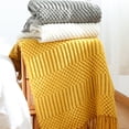 thumbnail image 6 of BrowQuartz Winter Sofa Blanket with Tassel Comfortable Blankets Sleeping Nap Shawl Fashion Accessory Home Living Room Bedroom Office Gray 127x172cm, 6 of 6