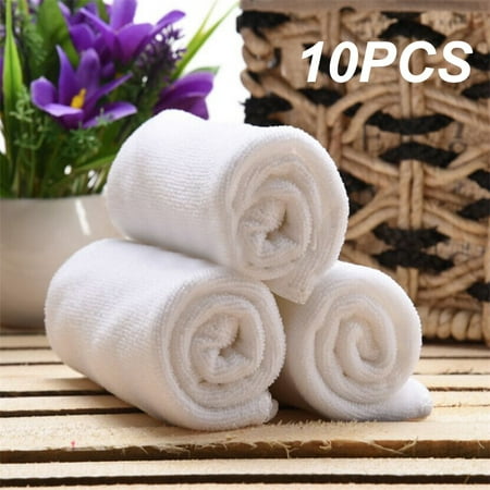 matoen Multifunctional Microfiber Towel 10PC White Home Car Cleaning Towel