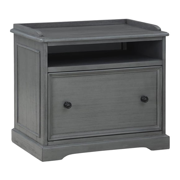 Country Meadows Engineered Wood File Cabinet in Plantation Gray