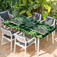 thumbnail image 2 of St. Patrick's Day Table Cloths for 4 Foot Rectangle Tables, Spring Green Truck Clovers Flowers Plaid Patio Waterproof Elastic Fitted Tablecloths, Washable Rectangular Table Cover for Camping, 2 of 8