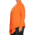 thumbnail image 3 of Women's Plus Size Soft Casual Drape Open Front Cardigan Long Sleeve, 3 of 4