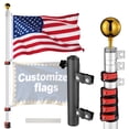 thumbnail image 1 of Yescom 20Ft Portable Telescoping Flag Pole with Ladder Mount for Trade Show Fair, 1 of 9