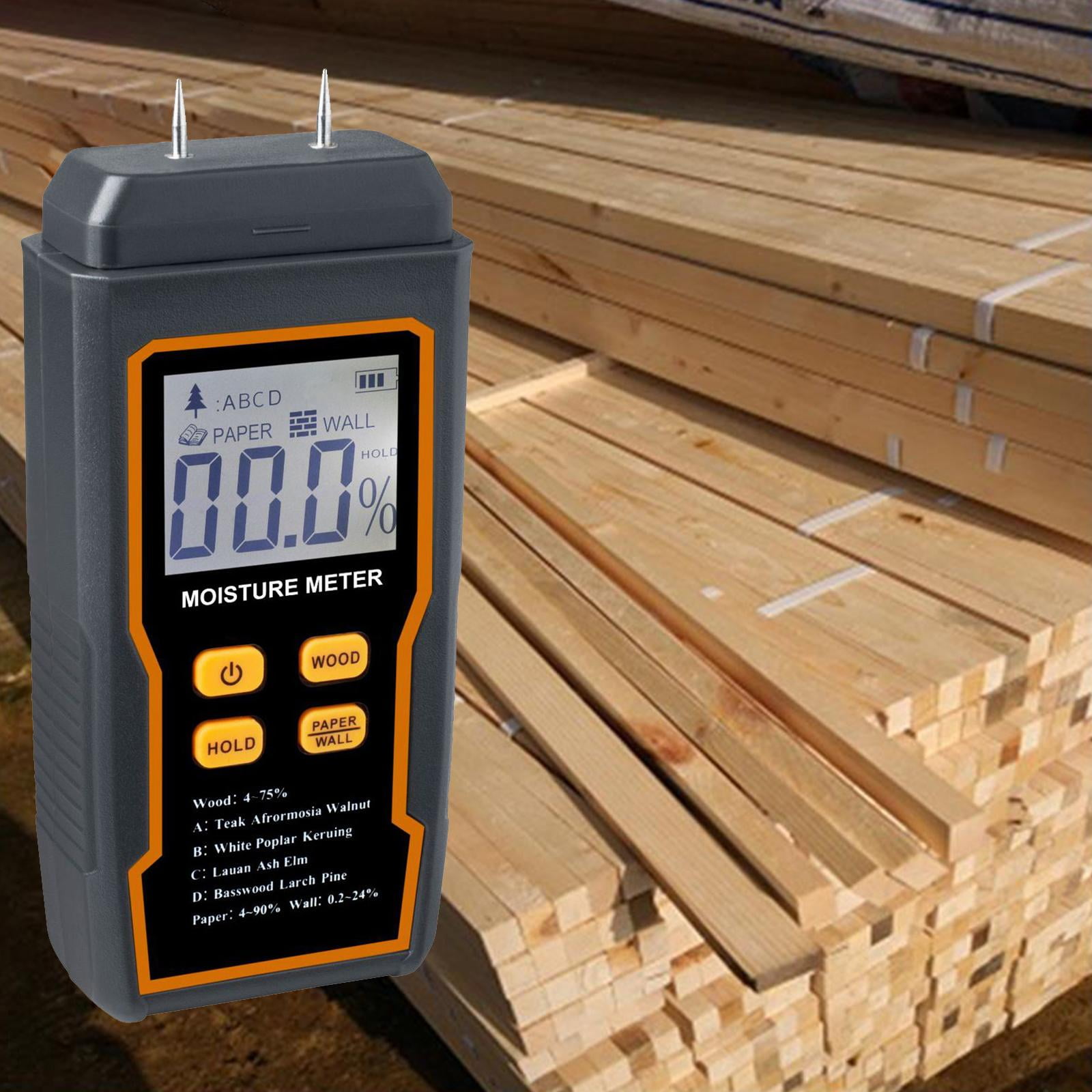 Fzaqwen Wood Humidity Tester Battery Powered Hygrometer for Building Material Wall Floor