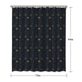 thumbnail image 5 of Dark Blue Sun Moon Pattern Shower Curtain 72"x84" ,Bathroom Decorative Shower Curtains Set with 12 Hooks,Modern Waterproof Washable Shower Curtain, 5 of 6