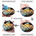 thumbnail image 2 of FMSHPON Goldfish on Wood Texture Set of 8 Round Coaster for Drinks, Absorbent Ceramic Stone Coasters Cup Mat with Cork Base for Home Kitchen Room Coffee Table Bar Decor, 2 of 6