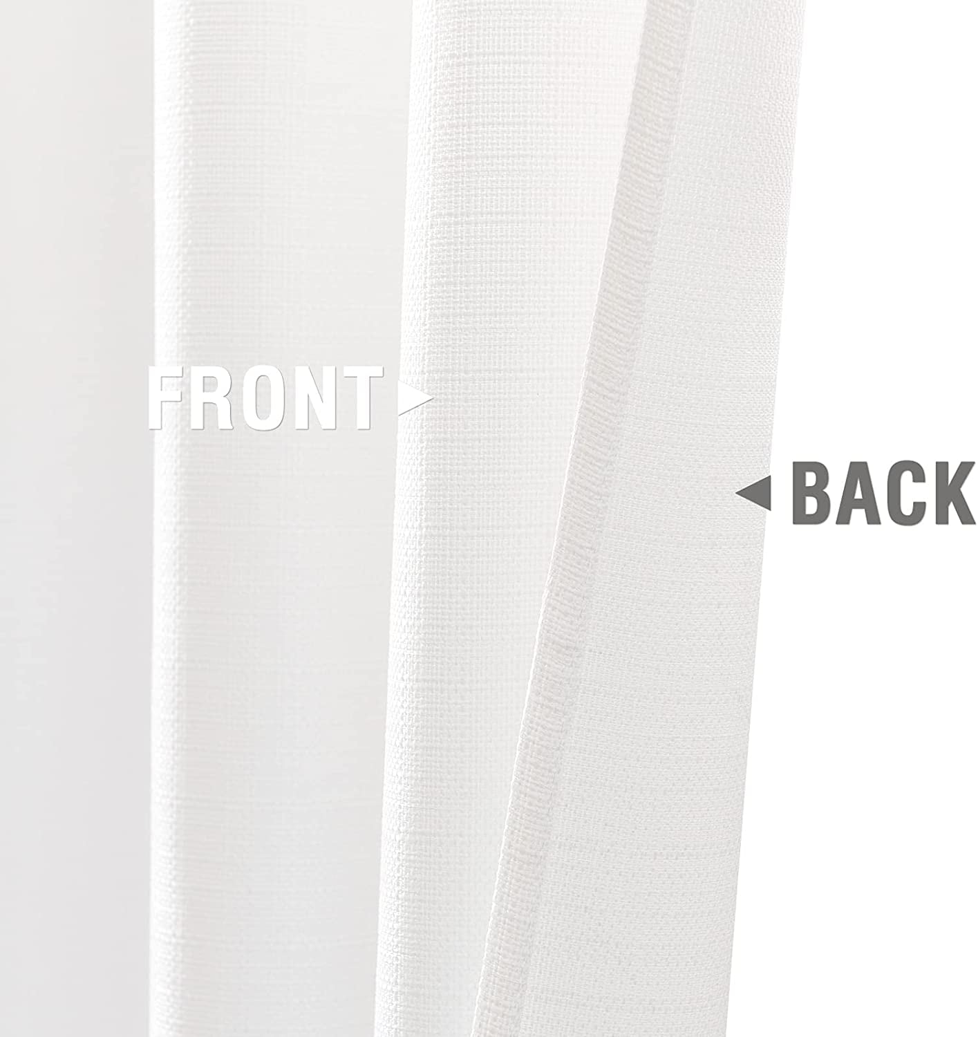 Curtainking Linen Textured Curtains 84 inches Cream White Bedroom Living Room Window Curtain Set Light Filtering Drapes Grommet Top 2 Panels