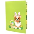 thumbnail image 3 of Milue 3D Easter Corgi Dog Greeting Card Set Spring Season Invitation Card, 3 of 12