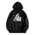 thumbnail image 1 of WEAIXIMIUNG Sweatshirts à Col Rond pour Femmes Zip Up Décontracté à Col Rond avec Poche Imprimé Hoodie, 1 of 3