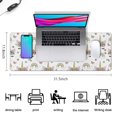 thumbnail image 5 of Long Mouse Pads for Desk,Cartoon Unicorn Horn Flower Rainbow Butterfly Desk Mats on Top Of Desks, Desk Mouse Pad Extra Large with 3mm Non-Slip Base and Stitched Edge for Gaming,Work,Home 31.5"x11.8", 5 of 5