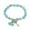 Blue, variant on Light Pink Stretch Beaded Bracelet, Stackable Crystal Charm Bracelet for Women, Elegant Layered Jewelry for Daily Wear