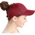 thumbnail image 2 of LAICAIW Casquette de Baseball Queue de Cheval Chignon Haut Ajustable en Maille pour Femmes, 2 of 5