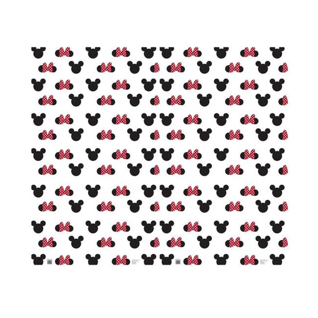 76 x 92 in. Mickey & Minnie Ears Step & Repeat - Double Wide Cardboard Standup