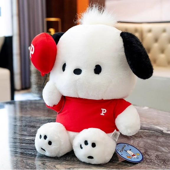 Sanrioed Anime Sanrio Balloon Pochacco Stuffed Toys Dog Cute Plush Toys Kawaii Plushiers Dolls Car Sanrioed Decoration Birthday Gift