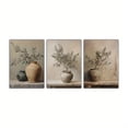 thumbnail image 2 of Set of 3 Vintage Olive Branch Vase Canvas Art Prints, Retro Botanical Wall Art, Unframed Modern Home Decor for Living Room, Bedroom, Hallway - Minimalist Aesthetic Plant Posters, 2 of 4