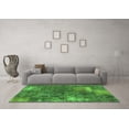 thumbnail image 3 of Ahgly Company Indoor Round Patchwork Green Transitional Area Rugs, 3' Round, 3 of 4