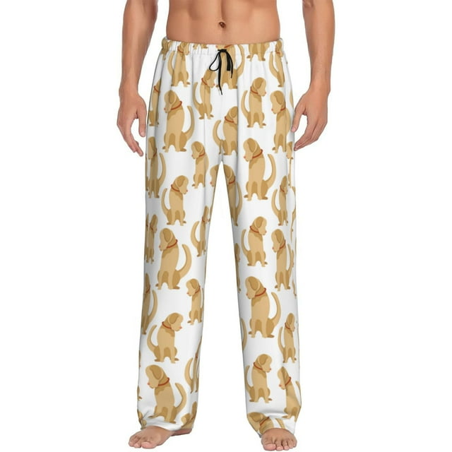 Balery Labrador Retriever Dog Pantalones de pijama para hombre, pijama ultraligero, pantalón de descanso-XX-Large