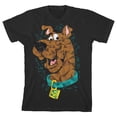 thumbnail image 4 of Scooby Doo Poly Art Pup Boy's Black T-shirt-XS, 4 of 5