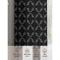 thumbnail image 3 of Black Morocco Sheer Curtains 72 Inch Length 2 Panels Set, Semi Transparent Voile Rod Pocket Curtains for Living Dining Room Bedroom Drapes Geometric Leaf Diamond Lattice Abstract, 3 of 6