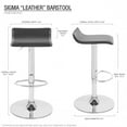 thumbnail image 7 of Modern Home Sigma Contemporary "Leather" Adjustable Height Barstool, 7 of 7