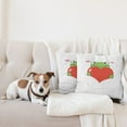 thumbnail image 4 of Ambesonne Love Throw Pillow Cover 2 Pack, Funny Cartoon Frog, 18", Lime Green Vermilion, 4 of 7