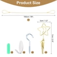 thumbnail image 2 of Wall Hanging Photo Display Cable Wire Rod with 10 Clips, 5Ft Hanging Picture Frames Collage Gold, 2 of 6
