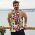 thumbnail image 6 of Susaid Colorful Bulldog Print Men's Sleeveless Workout Running Tank Top Dry Fit Athletic Gym Sports Swim Beach Muscle Bodybuilding Shirts-X-Large, 6 of 7