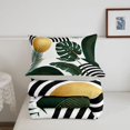 thumbnail image 5 of Homewish Abstract Geometric Lines Full Size Comforter Sets,Tropical Monstera Leaf Bedding Comforter Set,White Green,Light Gray Reversible,3-Piece,1 Comforter and 2 Pillowcases, 5 of 7