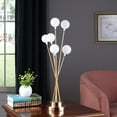 thumbnail image 5 of 27.5" In 6-Light Acrylic Globe Aluminun Led Chrysanthe Yellow Metal Table Lamp, 5 of 6