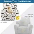 thumbnail image 5 of Renewold Dachshund Heart Oversized Recliner Cover Stay in Place Dog Pattern Lazy Boy Recliner Chair Cover 4 Pieces Washable Reclining Seat Cover for Home Living Room Decoration, 5 of 8