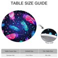 thumbnail image 6 of Floral Bohemian Style Round Tablecloth 44 Inch Elastic Edge for 38-42 Tables Easy Wipe Clean Surface Home and Events, 6 of 7
