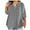 Gray, variant on Cavosen Womens Tops 3/4 Length Sleeve Oversized Pullover Blouse Tunic V Neck Solid Curved Hem Soft Tops Holiday T-Shirts Novelty Casual Shirts Going out Beach Tees Blue XL