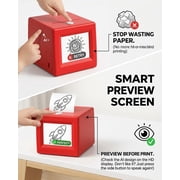 Smart AI Voice Sticker Maker Machine,Mini Sticker Printer, Inkless Portable Thermal Sticker Printer Box with Photo Printing, DIY Label Maker for Scrapbooking, Crafts, Gift Wrapping(+20PCS Paper)