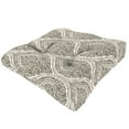 thumbnail image 3 of Jordan Manufacturing 19" x 19" Andorra Umber Brown Damask Square Tufted Outdoor Wicker Seat Cushion (2 Pack), 3 of 10
