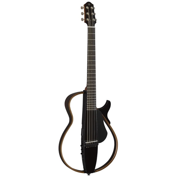 Yamaha SLG200S Steel String Silent Acoustic Electric Guitar Trans, Black