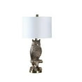thumbnail image 1 of Benjara BM233933 Lampe de Table en Polyresine 27.5 x 14 x 14 Po. avec Base Ronde, Argent, 1 of 5