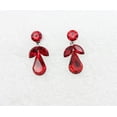 thumbnail image 4 of Faship Gorgeous Red Rhinestone Crystal Floral Necklace Earrings Set, 4 of 5