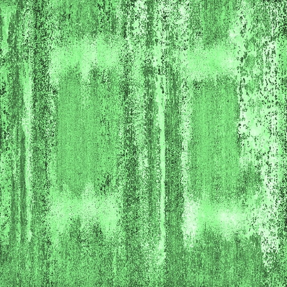 Ahgly Company Indoor Square Oriental Emerald Green Industrial Area Rugs, 5' Square
